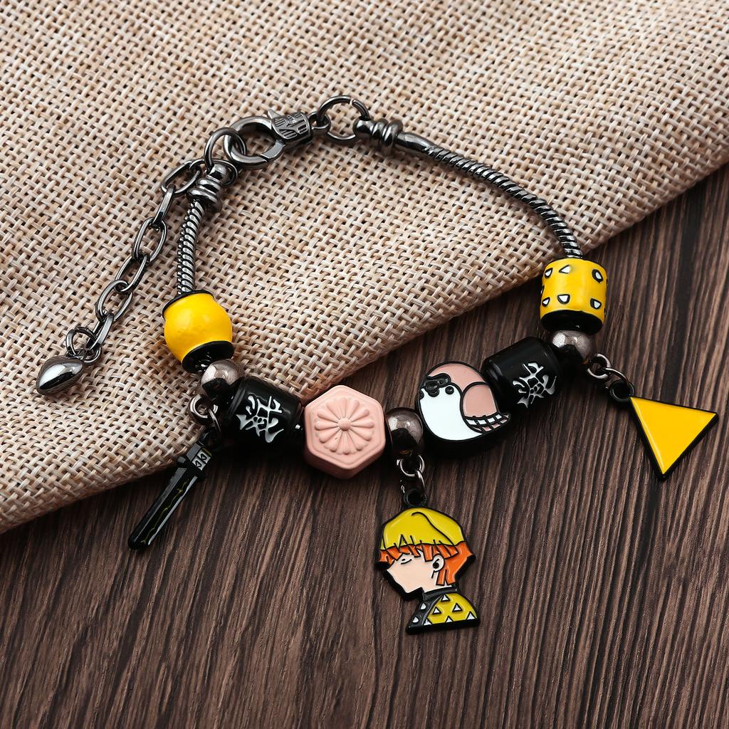 Anime Demon Slayer Armband Kamado Tanjiro Nezuko Agatsuma Zenitsu Element DIY Perlen Handzubehör Damenschmuck Geschenk