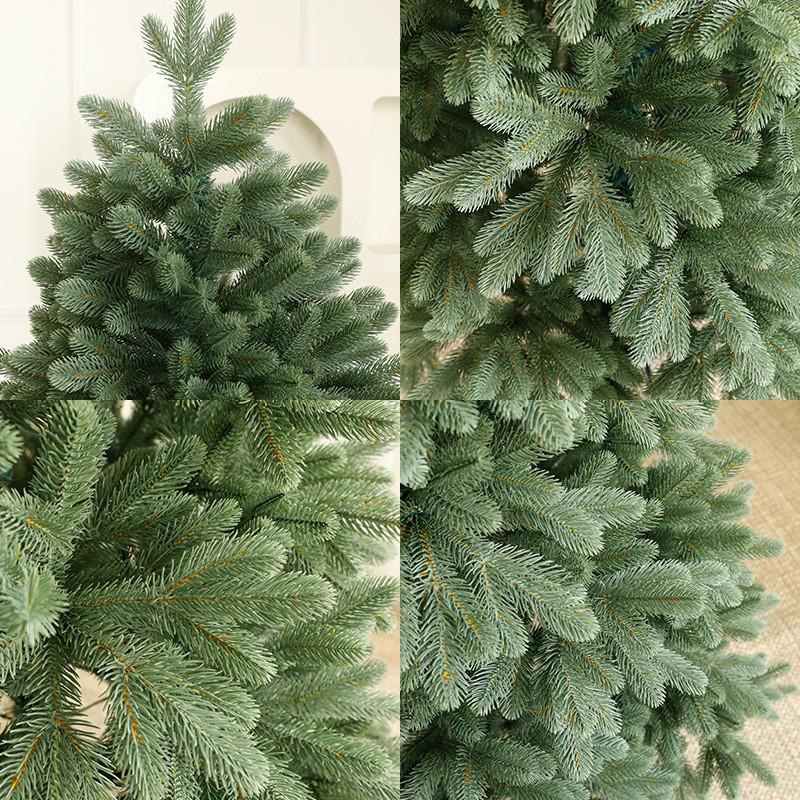 Automatic Pure PE Christmas Tree with Handmade Ornaments for DIY Home Décor
