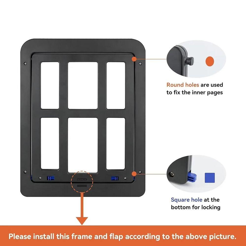 Magnetic Closure Pet Screen Door Free Entry Lattice Cat Door Hole Cats Window Gate  Screen Windows