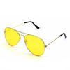 Unisex Aviator Frog Mirror Sunglasses - Multicolor Metal Frame
