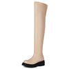 Elastic Women's Over the Knee High Boots 2025 Winter Sexy Long Thigh High Boot Black White Party Fetish Shoes Ladies Waterproof