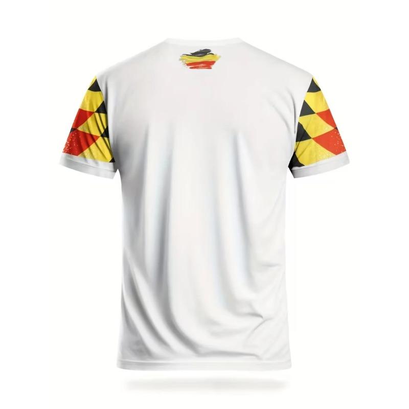 2026 USA Canada-Mexico World Cup Mens Soccer Jersey TShirt German Flag Pattern Short Sleeve Top Summer Sporty Style Loose-Fit Plus-Size Tee
