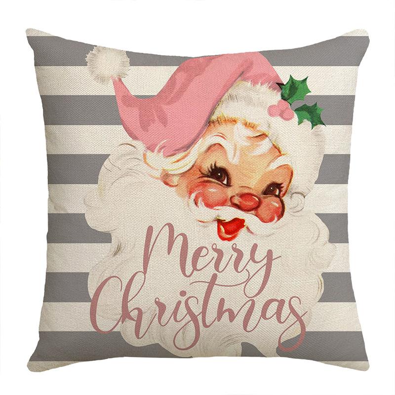 New Christmas Autumn and Winter Pillow Santa Claus Home Cushion Pillow Cover Cushion