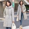 Winter fashion cotton-padded clothes women's medium and long waist and thin winter large size thickened slim-fitting cotton clothes women's coat