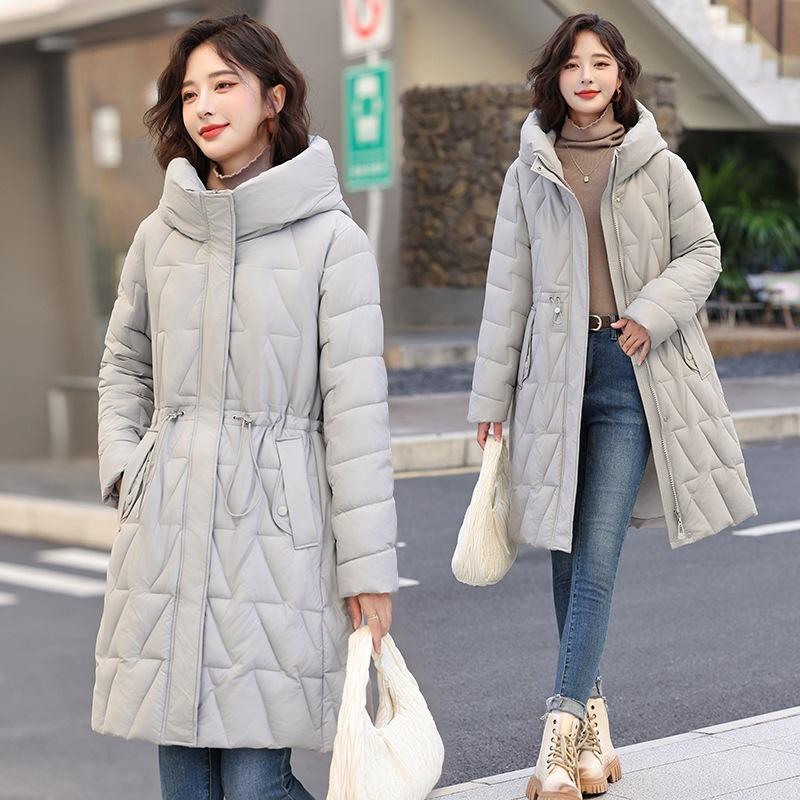 Winter fashion cotton-padded clothes women's medium and long waist and thin winter large size thickened slim-fitting cotton clothes women's coat