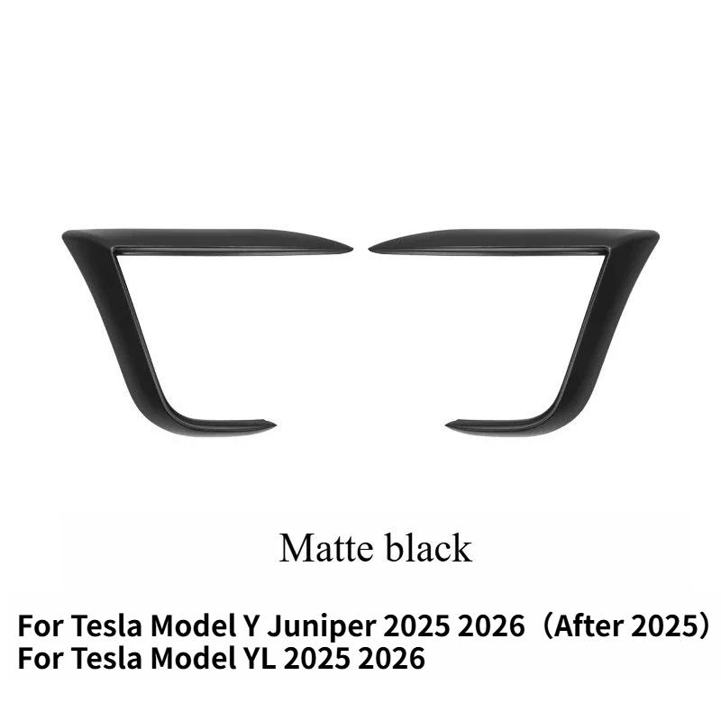 Front Fog Lamp Blade for Tesla Model Y/YL Juniper 2025 Front Bumper Cover Wind Knife ABS Fog Lamp Trim Car Decoration Accessory