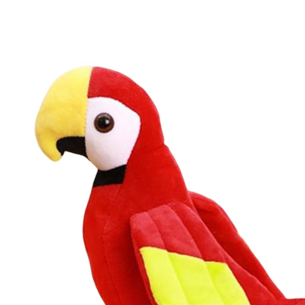 Adorable Parrot Plush Toy Accompany Ornament home Decors Realistic Stuffed Animals Macaw