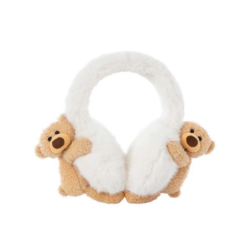 3D Plush Earmuffs Fluffy Faux Fur Ear Warmers Kawaii Windproof Ear Covers  For Women