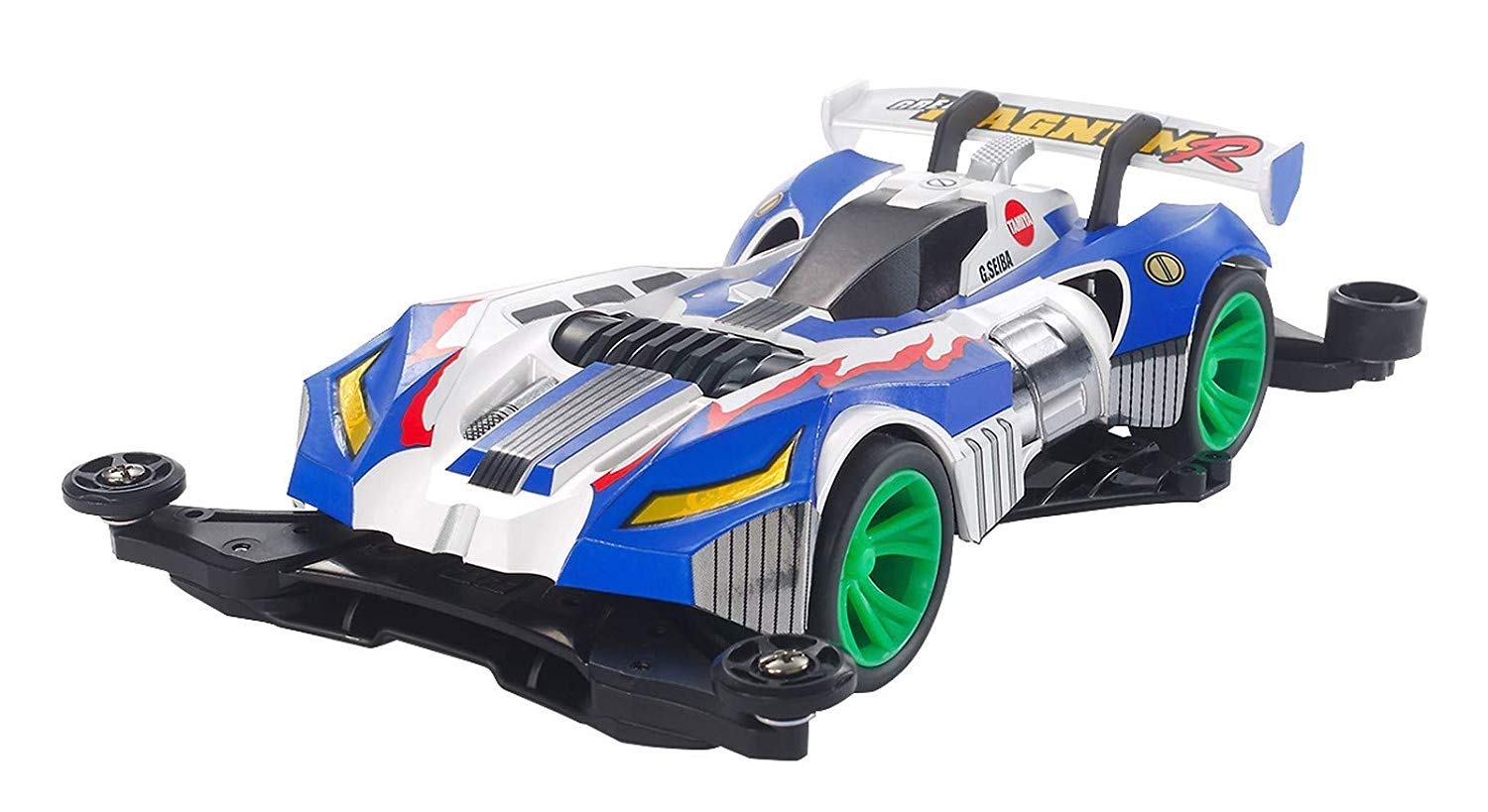 

Tamiya Fully Cowled Mini 4WD Series 53 Great Magnum R Шасси Revolver 19453 №. FM-A белый