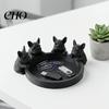 Elegant Jewelry Tray 3D Printed Dog Figurine Cute Animal Statue Creative Ornament Art for Bookshelf Mantel Stylish Organizer Storage Box
