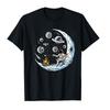 100 Cotton Astronaut Unicorn Planet Alien Space Moon For Men Women Black TShirt Graphic Harajuku Fashion Tee T Shirt XS5XL