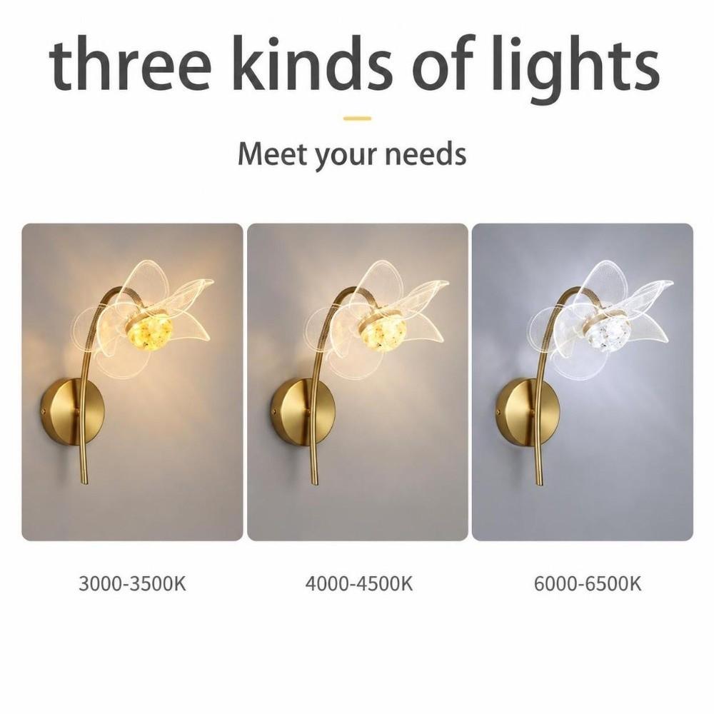 Flower Shaped Wall Mount Light 85-265V Sconce Modern Wall Sconce  Vanity Area