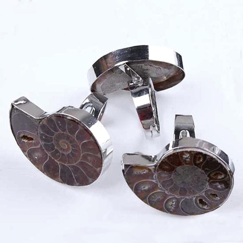 Unique Adjustable Ring Fashion Natural Ammonite Reliquiae-Finger Ring Jewelry Natural Fossil-Shell-Ring Women Girl Teen