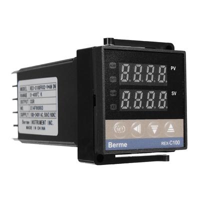 Digitales LCD-PID-Temperaturregler-Set REX-C100 + K-Thermoelement + max. 40 A SSR