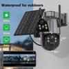 New 4k 8MP Solar Camera with 7800 MAh Battery Dual Lens WIFI IP Camera PIR Human Detection Night Vision Security Surveillance ICSEE