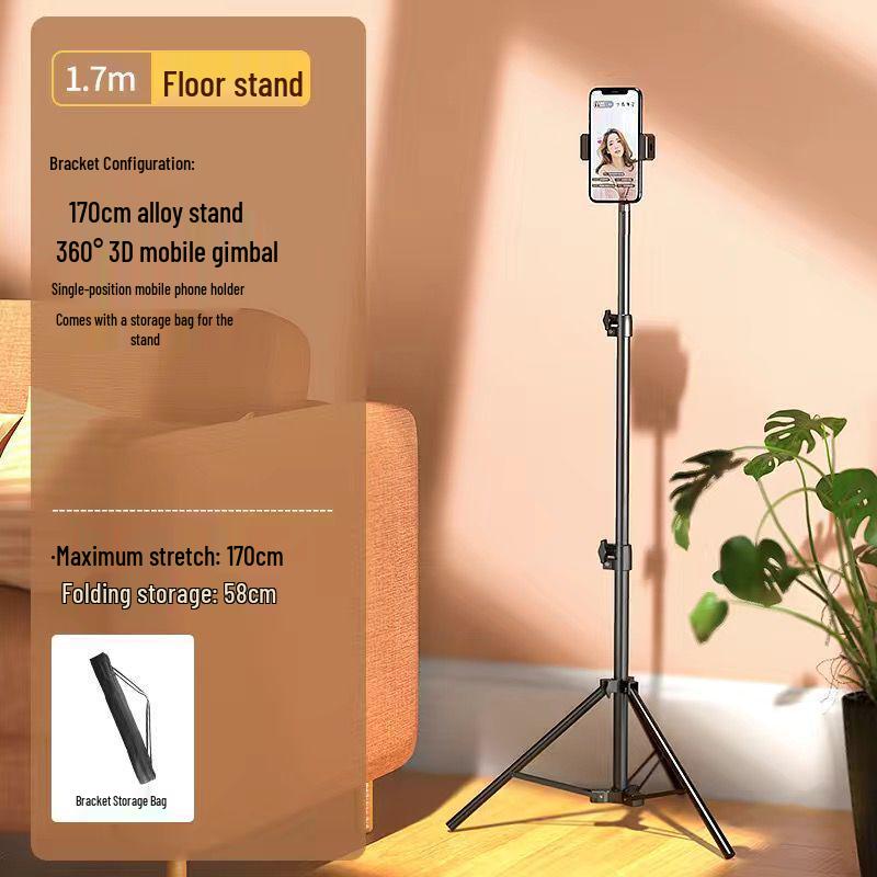Multifunctional Phone Holder & Tripod with Fill Light for Live Streaming, Photography, and Selfies