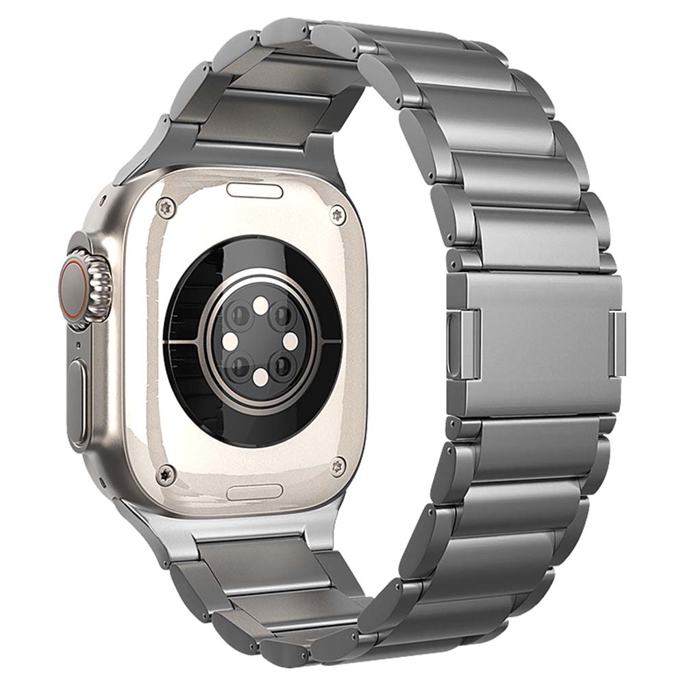 For Apple Watch 10 46mm/Ultra 2/Ultra 49mm/9 8 7 45mm/SE (2023) SE (2022) SE 6 5 4 44mm/3 2 1 42mm Titanium Steel Band Magnetic Strap