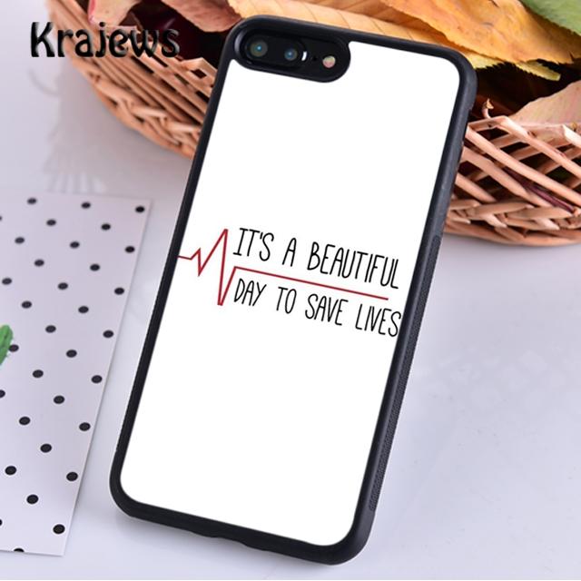 Krajews Grey's Anatomy Quotes TV Series For iPhone 17 Air 16 Phone Case Cover 15 14 Plus 12 13 Pro Max Fundas
