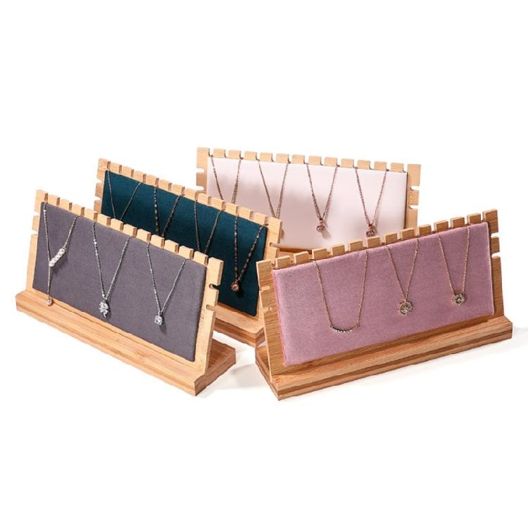 Necklace Display Stand for Selling Wood Chain Jewelry Display Rack Organizer