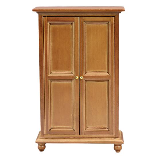 3D Comfortable Hand Feeling Stunning Lightweight Mini Model Upright Wardrobe Miniature Wooden