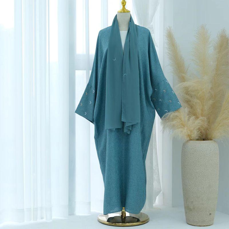 New Arrival Middle East Dubai Embroider Elegance Cardigan Robe Dress Embroidered Cardigan Dress