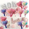 12pcs 10inch Happy Mother's Day Foil Helium Balloons I Love You Mom Happy Mother's Day Party Decoration Mothers Gifts Air Globos