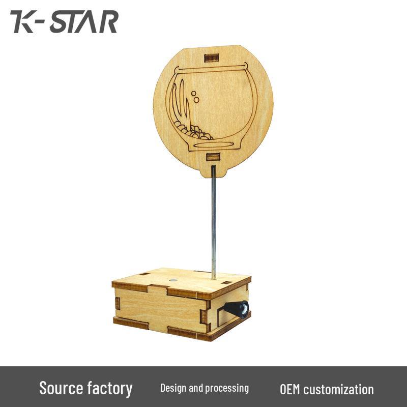 

Handmade Wooden Fish Tank Visual Technology Educational Model Kit