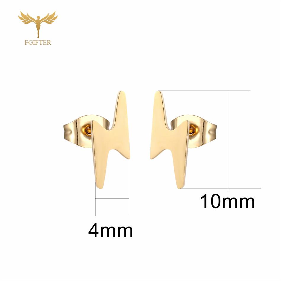 12 Paare Einfache Geometrische Ohrringe Großhandel Rund Quadratisch Stern Blitz 8 Stil Edelstahl Stecker Ohrringe Set Frau Zirkon