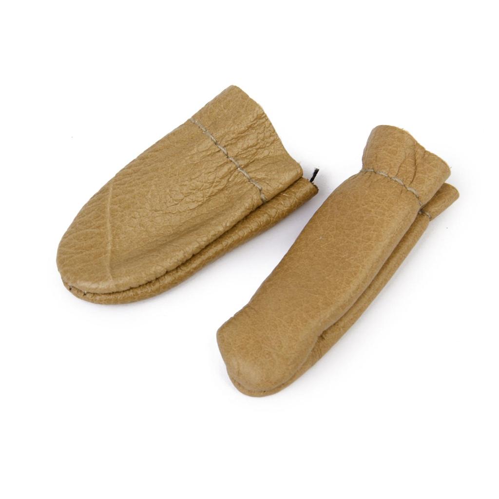 Protective Leather Finger Cots Cowhide Thimble Sleeves Classic Fingertip Guards for Hand Made Accessories