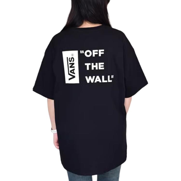 Vans T Shirts Men's Black Crew Neck Moderate Straight Fit VN000GQCBLK