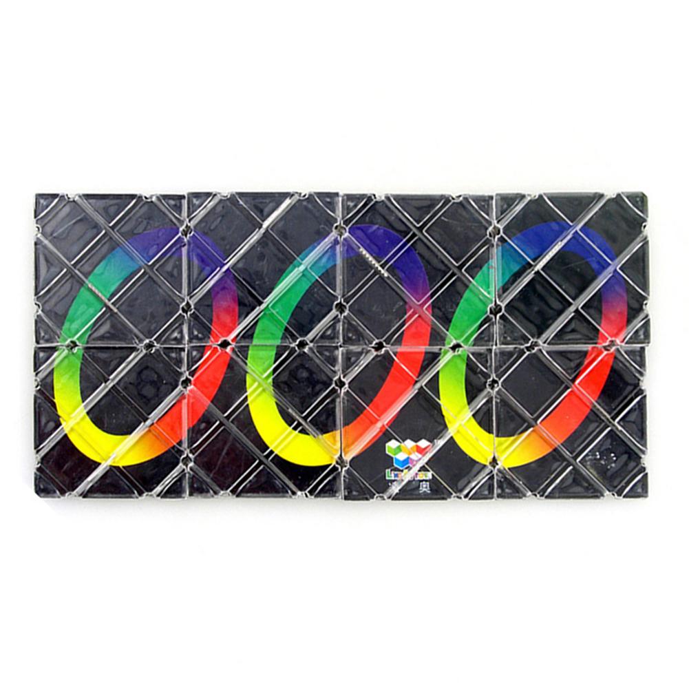 Twisty Cubo Магический Профессиональный Кубик Классические Игрушки Кубик-Пазл Панельный Пазл Магический 8 Панелей 3 Кольца Складной Кубик-Пазл Подарки чёрный