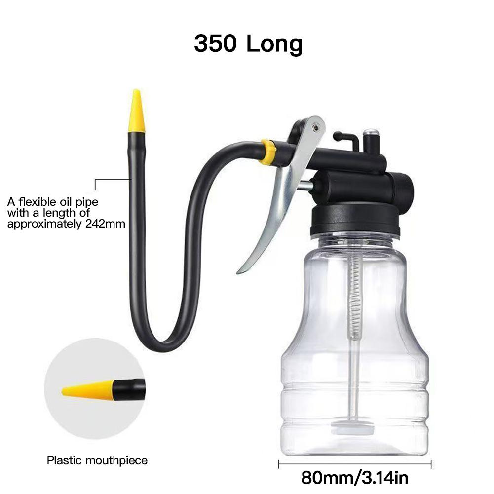 Universal Lubrication Tool with Copper Tip Nozzle High Pressure Oil Bottle And Drop Resistant Plastic Hose for Oil Filling