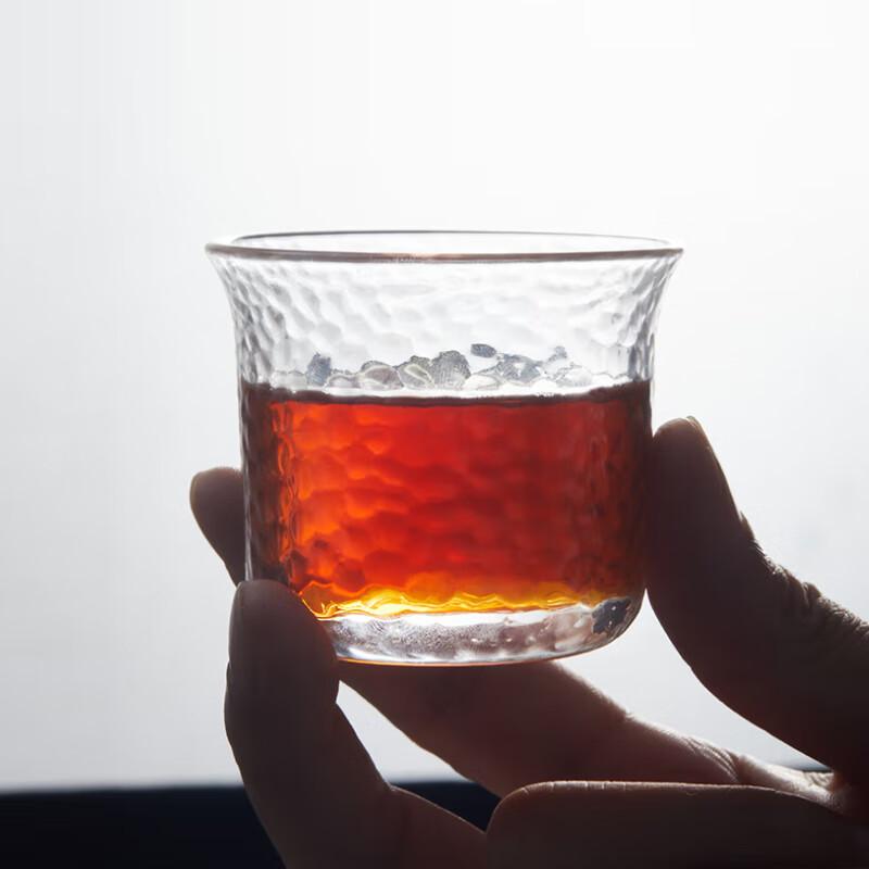 Hero Japanese Hammered Glass Coffee Cup