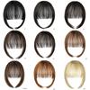 Straight Air Through Blunt Fringe with Clip Bangs Synthetic Hair Extension Heat Resistant Bangs Clip Natural Hairpiece