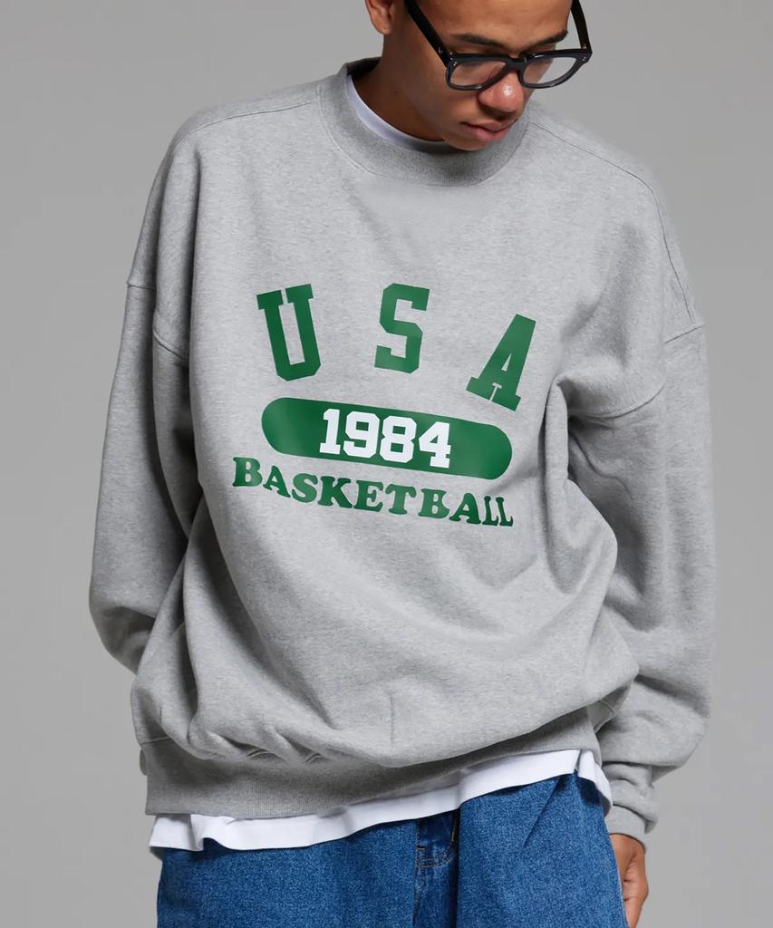 CREAM SODA LAB Usa Basketball Sweatshirt Gray
