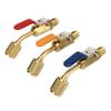 6PCS Refrigerant Angled Compact Ball Valve Fit for R410A R134A R12 R22 R502 AC HVAC Refrigeration Charging Hoses