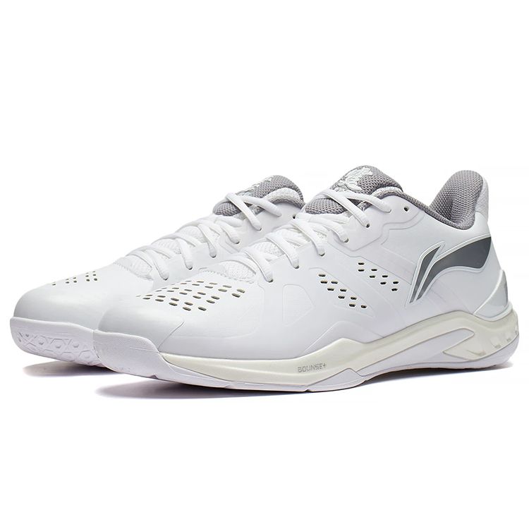 Li Ning Yun Ting Demping Pustende Lavsko Badmintonsko Unisex Sko Hvit AYAS028-2
