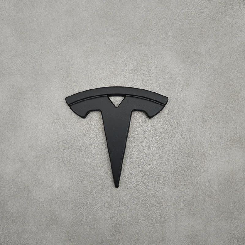 

Car Sticker Tesla 3D ABS Chrome Black Logo Car Steering Wheel Cover Sticker Badge Emblem For Tesla Model 3 Y X S Decals Replacem матовый черный