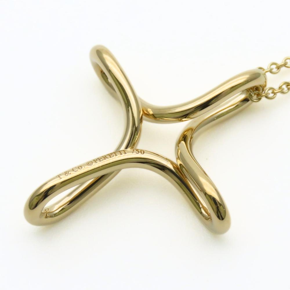 Used TIFFANY&Co. Necklace Infinity cross K18 yellow gold 4.6g Yellow Gold
