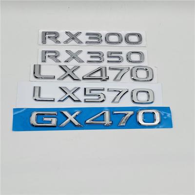 3D Car Stickers Fit for Lexus LX470 LX570 RX300 RX350 GX470 GX 470 Emblem Logo Rear Trunk Tail Lid Symbol Words
