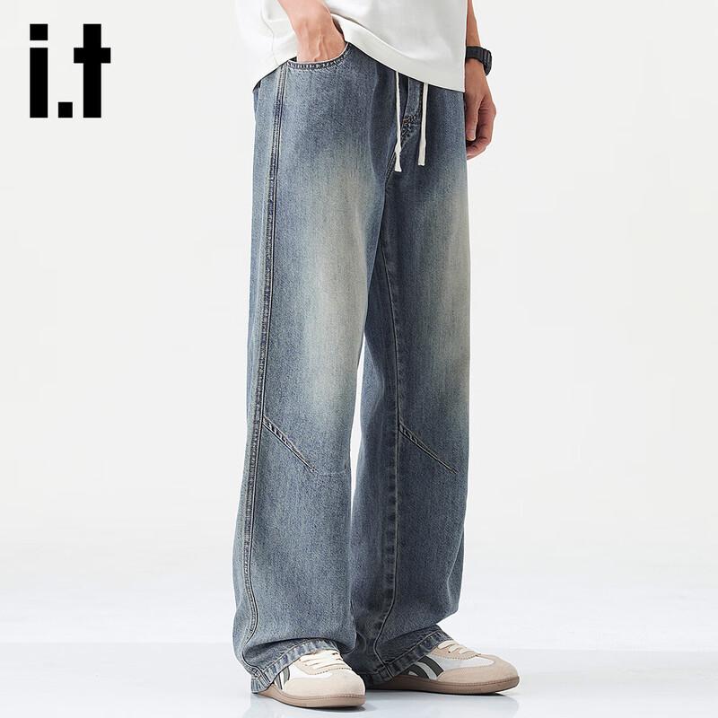 izzue it Men's Lightweight Lyocell Straight Jeans