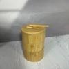 Multifunctional Bamboo Condiment Container Swivel Lid Kitchen Condiment Pots  Kitchen Organizer