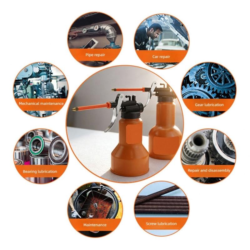 High Pressure Oil Can Manual Oil Guns With Extended Nozzle For Precise Lubrication And Maintenance 350ml 500ml Capacity