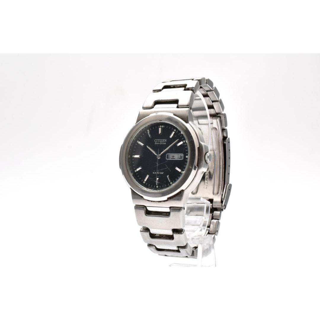 Used Working item CITIZEN Citizen men s watch Eco Drive Navy Solar