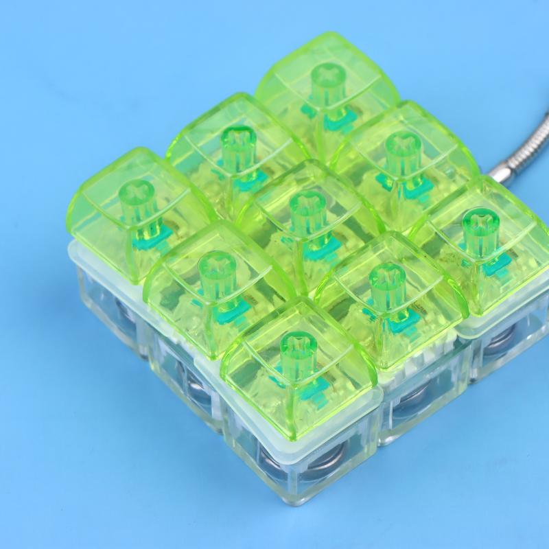 Fully Transparent Cap Silent Axis Decompression Button Decompression Tester Keyboard Silent Keychain