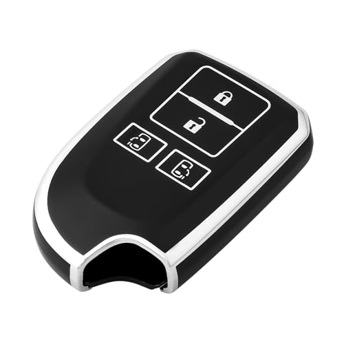 

OFFCURVE Hiace Key Case for Toyota Cars, 4 Buttons, Slide Both Sides, HIACE200 Series, чёрный