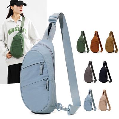 Náprsná taška Vodotesná Oxford jednofarebná crossbody taška Muži Dámska taška cez rameno