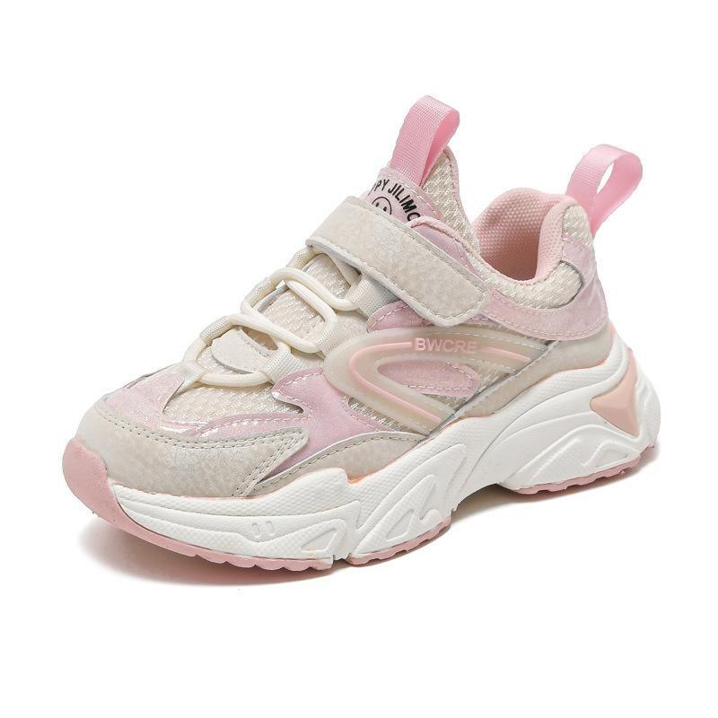Dad Shoes Spring and Autumn Fashion Mesh Breathable Girls Sneakers Medium and Older Children's Casual Shoes