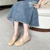 2025 Spring New Square Toe Women's Shoes Outdoor Anti Slip Loafers Fashion Comfortable Flat Casual Lightweight Ladies Shoes