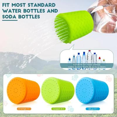 Silicone Pet Shower Head Dog Shower Head Bottle Attachment Portable Pets Shower for Pet Travel Shower  Dog Paw Cleaning Supplies